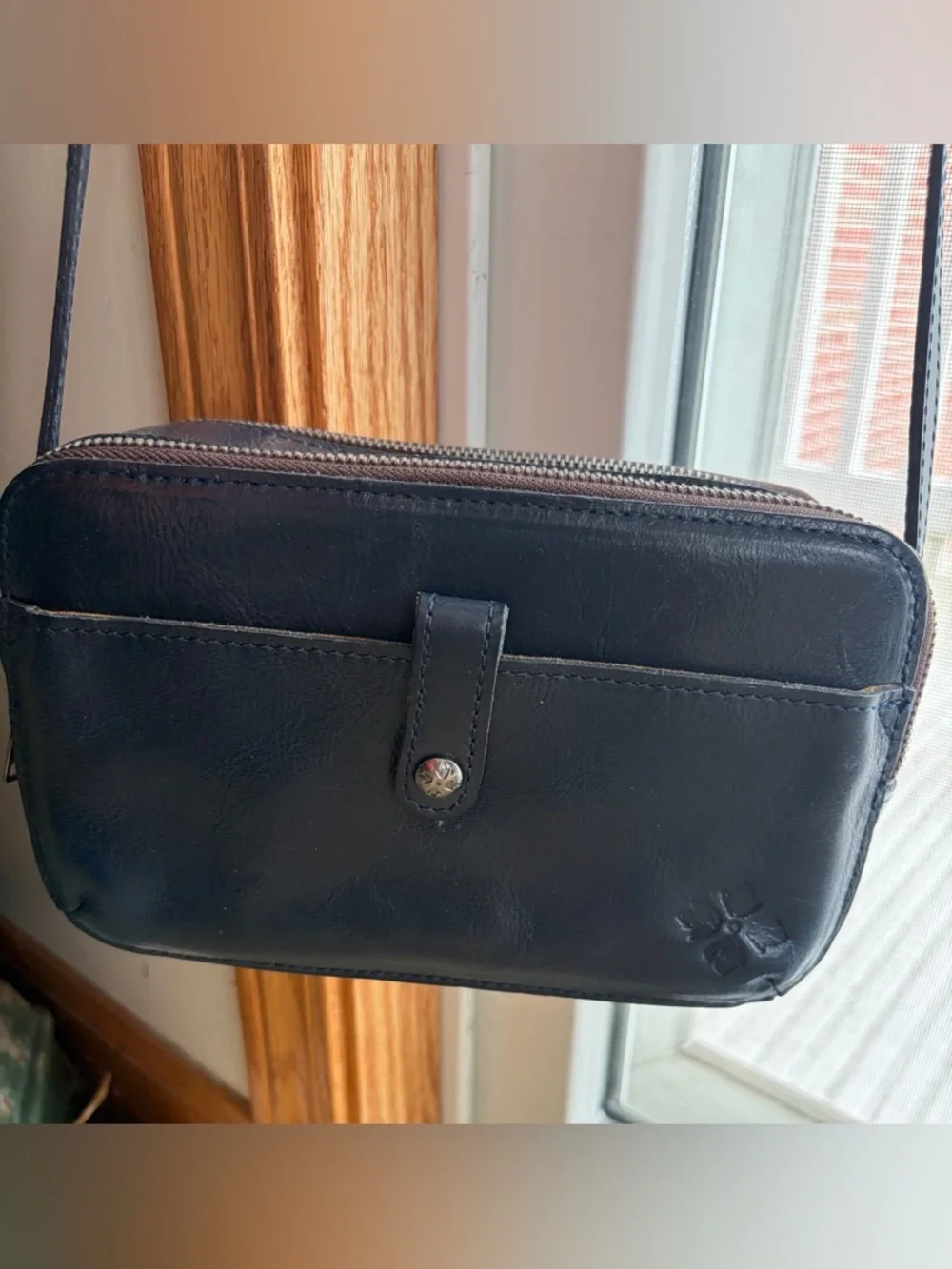 Patricia Nash “Alessa” Lapis Blue Leather Crossbody Bag NWOT - Picture 1 of 6